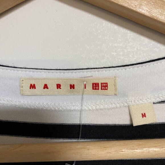 Uniqlo x Marni Striped Boat Neck Women's T-Shirt Dress Size M - Picture 9 of 10